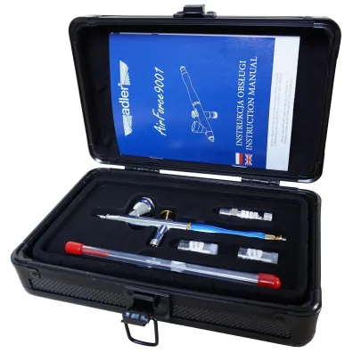 Aerograf airforce ad-9001 w zestawie dysze 0,2mm 0,3mm 0,5mm