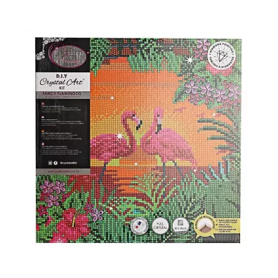 Epee Obraz na p��tnie z mozaik� Flamingi 30x30cm