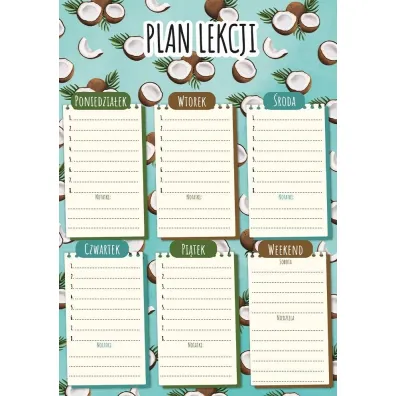 Henry Plan lekcji z tabliczk� mno�enia A4 Kokos edu