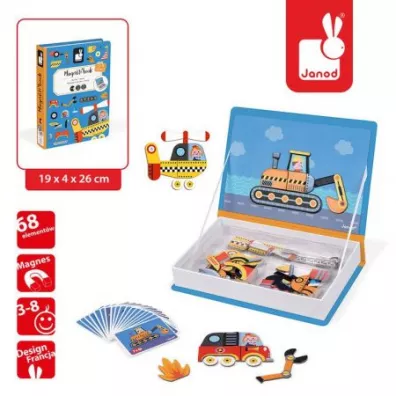 Puzzle Magnetyczna uk�adanka Pojazdy Magnetibook Janod