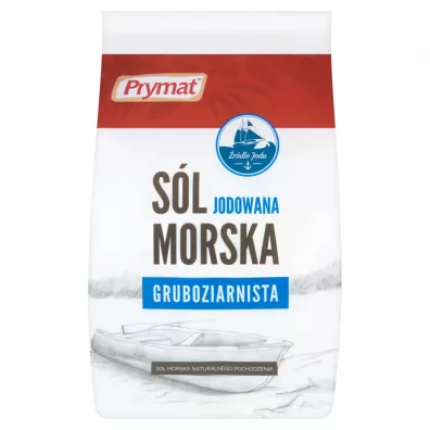 Prymat Sl morska jodowana gruboziarnista 900 g