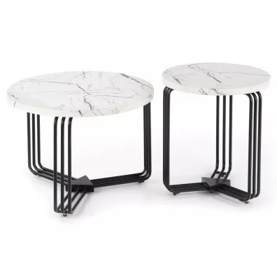 Halmar Stolik kawowy Antica White Marble 55 cm