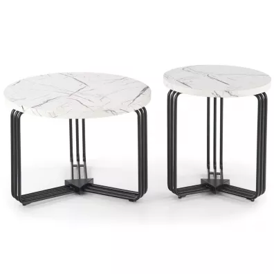 Halmar Stolik kawowy Antica White Marble 55 cm