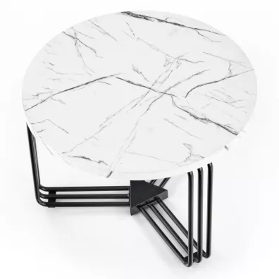 Halmar Stolik kawowy Antica White Marble 55 cm