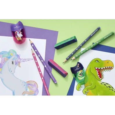 Faber-Castell Zestaw szkolny jednoro�ec 2 x o��wek +temper�wka + gumka blister