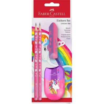 Faber-Castell Zestaw szkolny jednoro�ec 2 x o��wek +temper�wka + gumka blister
