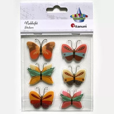 Titanum Naklejki foliowe 3D motyle mix