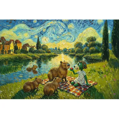 Puzzle Karmi�c kapibary 100 el. Inspired By Art Rodzina Treflik�w 16563