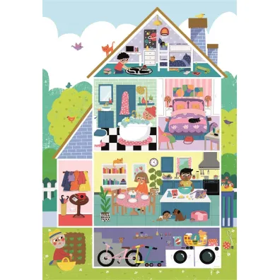 Puzzle 104 el. Maxi SuperColor. Home sweet home Clementoni