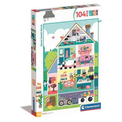 Puzzle 104 el. Maxi SuperColor. Home sweet home Clementoni