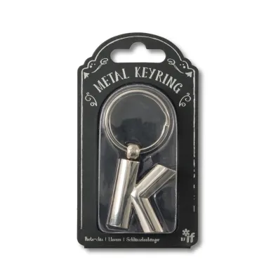 If Silver Letter Keyring - brelok do kluczy litera K