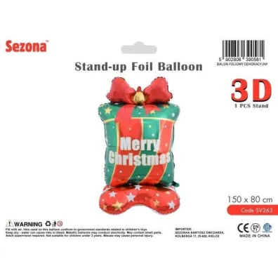 Balon Bo�e Narodzenie Prezent 150x80cm