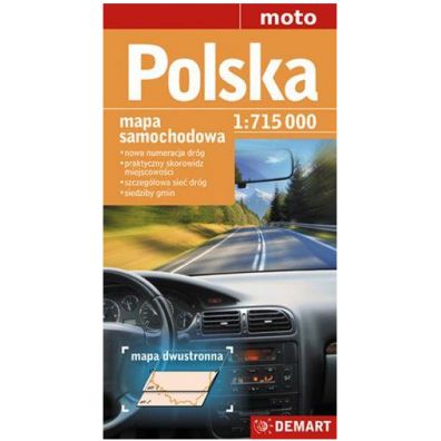 Mapa samochodowa Polska 1:715 000
