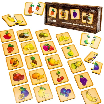 Puzzle �amig��wka drewniana Owoce PuzzleOK