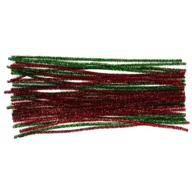 Brewis Druciki kreatywne metaliz. zielone i czerwone 30cm