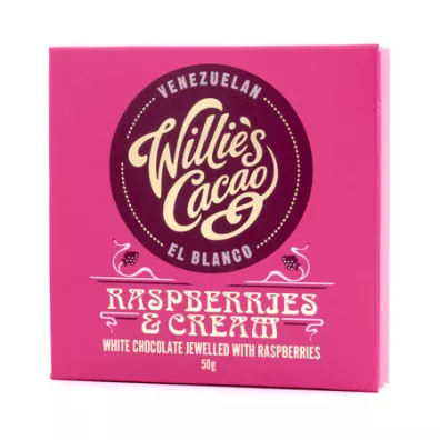 Willies Cacao Czekolada 36% Malina i �mietanka Raspberries and Cream 50 g