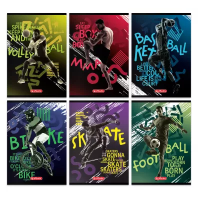 Herlitz Zeszyt A5 Sport linia 60 kartek 5 szt.