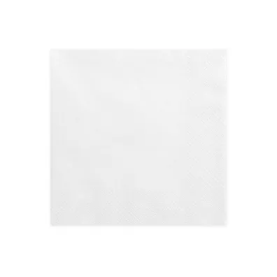 PartyDeco Serwetki tr�jwarstwowe bia�e 33x33 cm