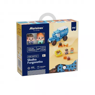 Klocki konstrukcyjne Mini Waffle 100el Wedel S�odka Furgonetka MARIOINEX 906378