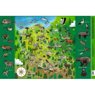 Mappuzzle junior. Podk�adka mapa Polski zwierz�tka