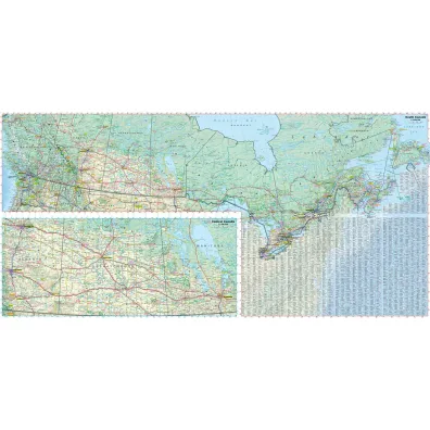 Canada road and tourist map 1:10 000 000 ANG  laminat 2025