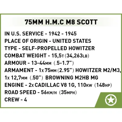 Historical collection wwii H.M.C M8 Scott