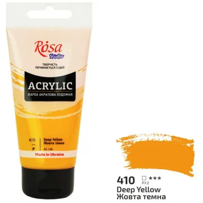 Rosa Farba akrylowa dark yellow 410 75ml