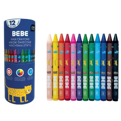 Interdruk Kredki �wiecowe, 12 kolor�w Bebe Kids