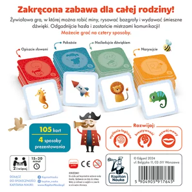 Kalambury. Gra dla dzieci. Kapitan Nauka Edgard