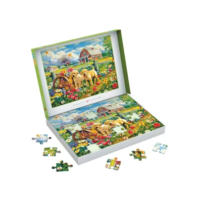 Puzzle 48 Puppy Spring by Shawna Steward 6748-6021 Eurographics