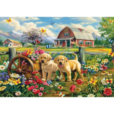 Puzzle 48 Puppy Spring by Shawna Steward 6748-6021 Eurographics