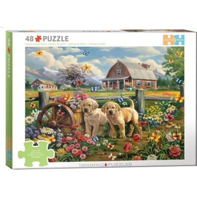 Puzzle 48 Puppy Spring by Shawna Steward 6748-6021 Eurographics