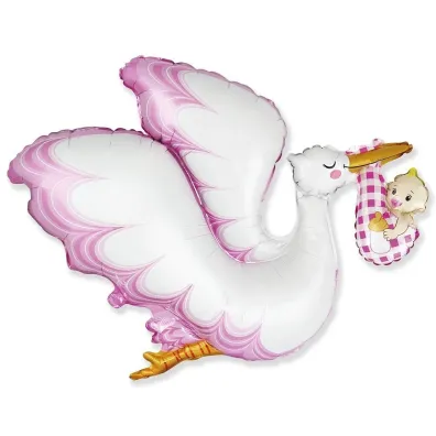 Godan Balon foliowy Bocian Baby Girl