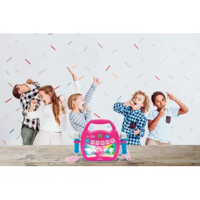 G�o�nik Bluetooth Disney Princess z dwoma mikrofonami, efektami �wietlnymi oraz akumulatorem w zestawie MP320DPZ