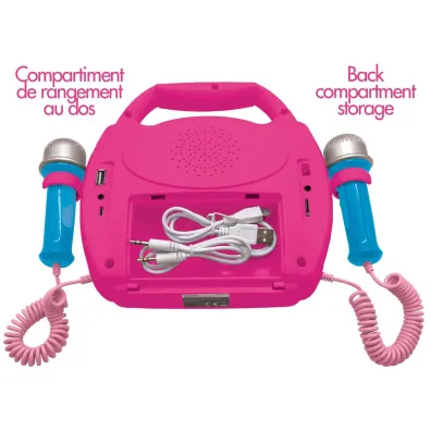 G�o�nik Bluetooth Disney Princess z dwoma mikrofonami, efektami �wietlnymi oraz akumulatorem w zestawie MP320DPZ