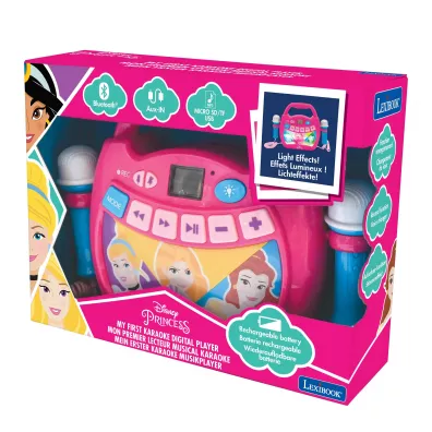 Gonik Bluetooth Disney Princess z dwoma mikrofonami, efektami wietlnymi oraz akumulatorem w zestawie MP320DPZ