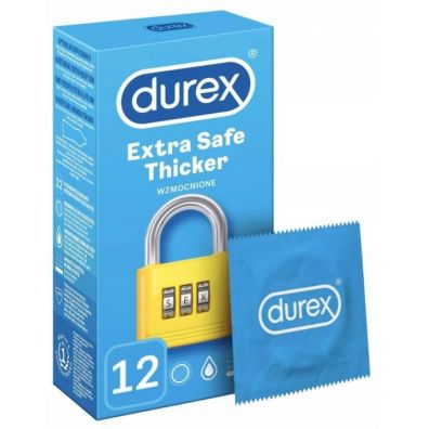 Durex prezerwatywy Extra Safe grubsze nawilane 12 szt.