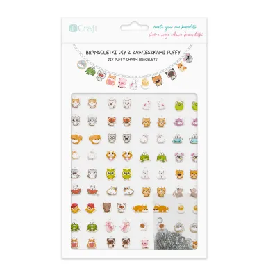 Bransoletki diy z zawieszkami puffy cute animals Dalprint