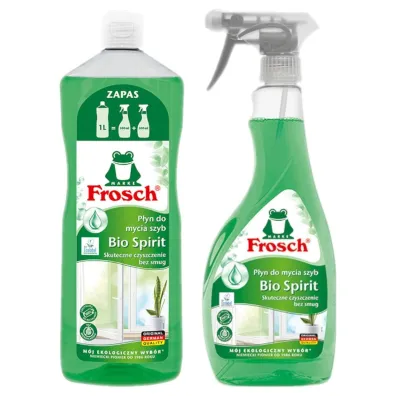 Frosch P�yn do mycia szyb Bio Spirit + zapas Zestaw 500 ml + 1000 ml