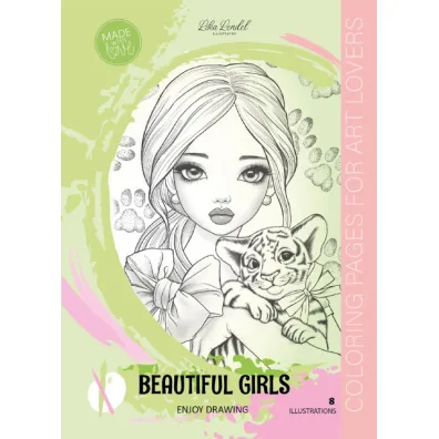 Kolorowanka A4 Beautiful Girls zielona