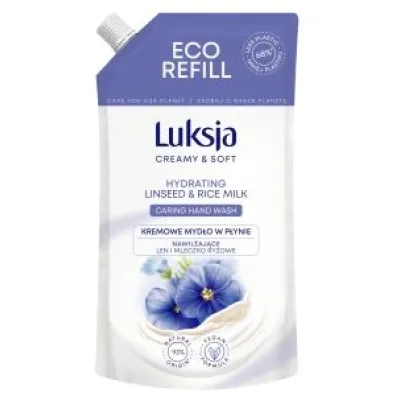 Sarantis Len i Mleczko Ry�owe Nawil�aj�ce Kremowe Myd�o w p�ynie - zapas 400 ml