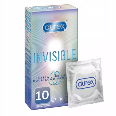 Durex prezerwatywy Invisible dodatkowo nawil�ane cienkie 10 szt.