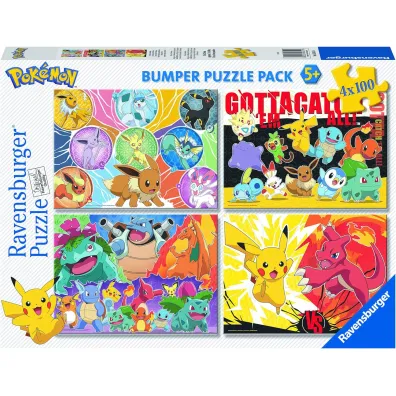 Puzzle dla dzieci 4x100 el. Pokemon Ravensburger
