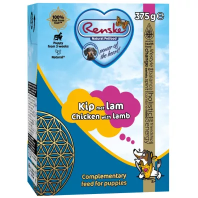 Renske Natural Petfood Renske Puppy Fresh chicken with lamb - wiey kurczak z jagnicin dla szczenit 375 g