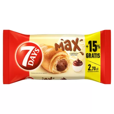 7days Max Croissant z nadzieniem kakaowym 110 g