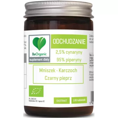 Be Organic Tabletki Odchudzanie (401 mg) - suplement diety 100 tab. Bio