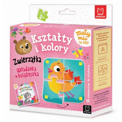 Kszta�ty i kolory. Zwierz�tka. Uk�adanka + ksi��eczka. Ma�y mi� to lubi!