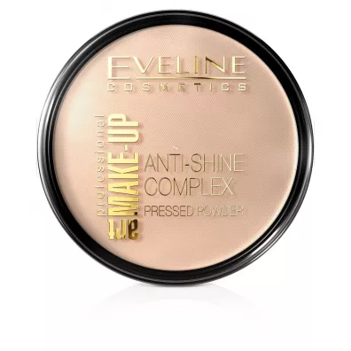 Eveline Cosmetics Art Make-Up Anti-Shine Complex Pressed Powder matuj�cy puder mineralny z jedwabiem 31 Transparent 14 g