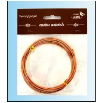 Galeria Hobby Drut aluminiowy br�zowy 2 mm op. 3m