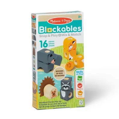 M and D Developmental Toys Mellisa&Doug  Blockables - Drewniane Zwierz�tka 6074895 B/C4